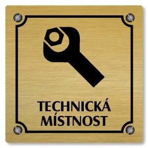 Technická místnost, 148x148mm, zlatá, Kansas